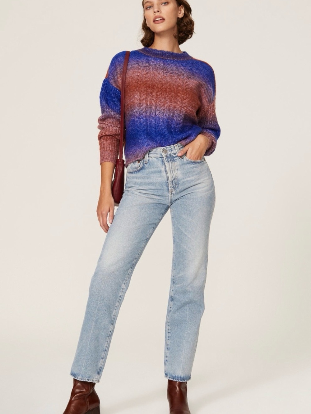 High-Rise Light Blue Straight Jeans — Classic Everyday Fit